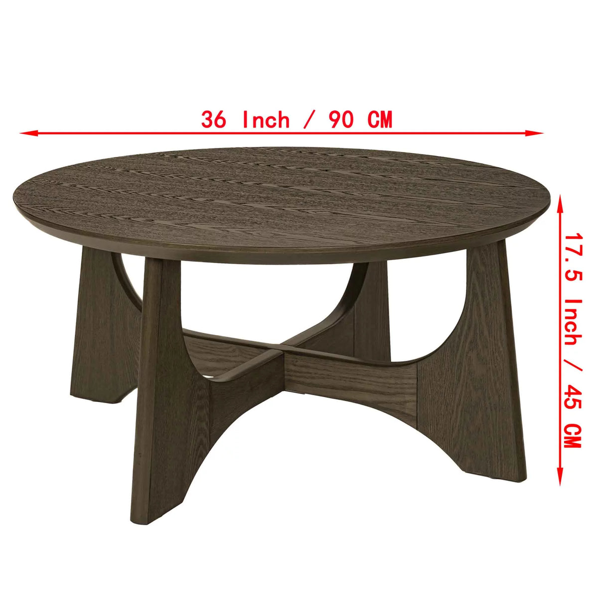 36" Round Wooden Coffee Table X688