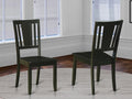 Black Wood Dining Chairs Set of 2 Q758