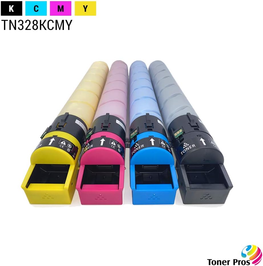 TN-328 Toner Cartridge 4 Color Pack for Konica Minolta Bizhub C250i C300i C360i Printer I240