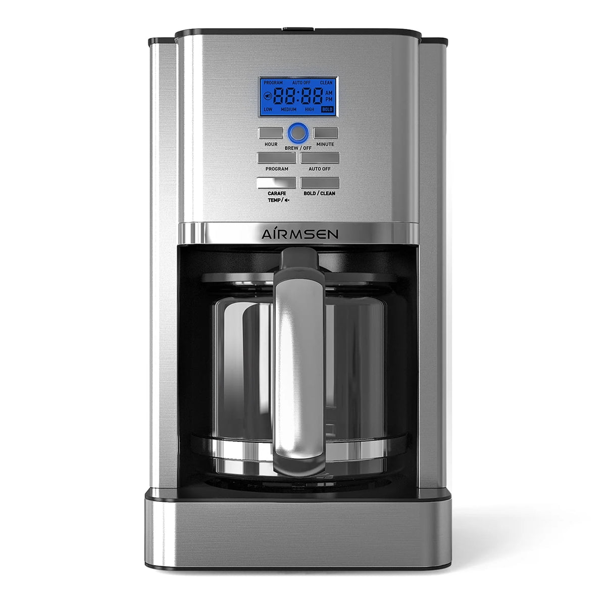 Stainless Steel 12 Cup Programmable Drip Coffee Maker Y7773