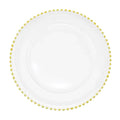 Gold Beaded Glass Charger Plates G296260