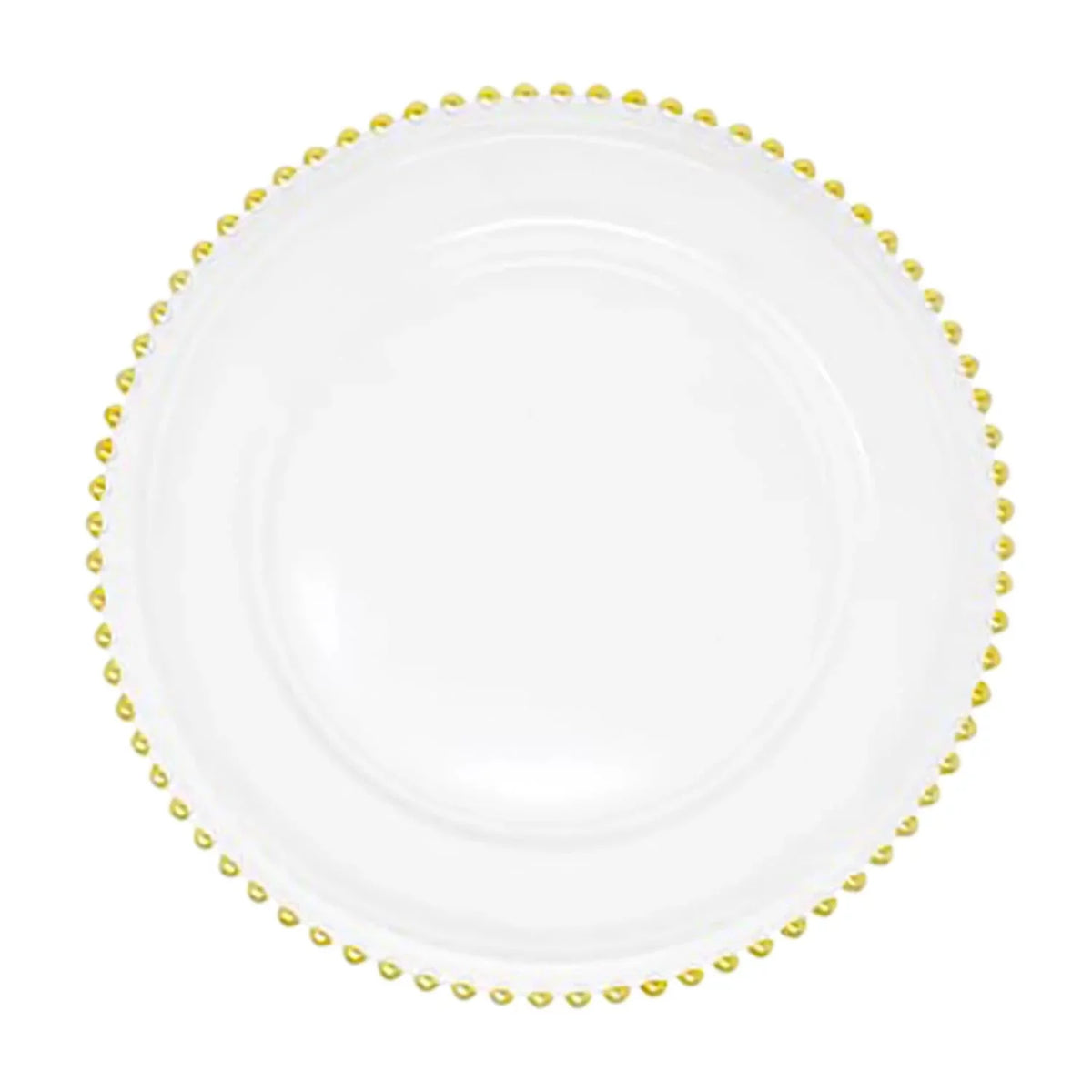 Gold Beaded Glass Charger Plates G296260