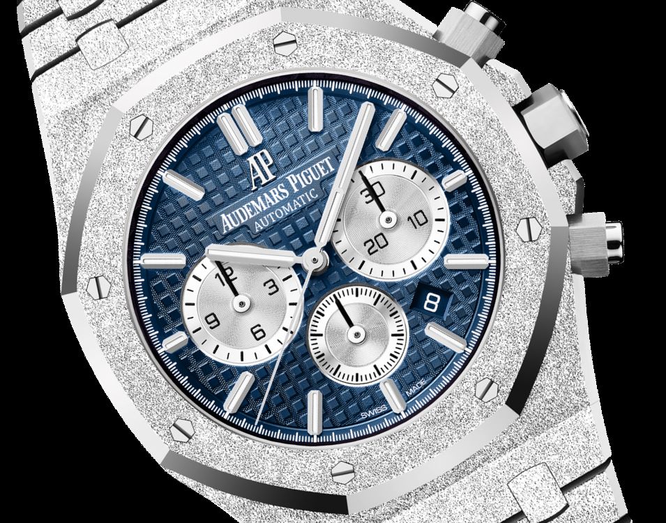 Frosted Gold Chronograph Blue Dial 41mm P917