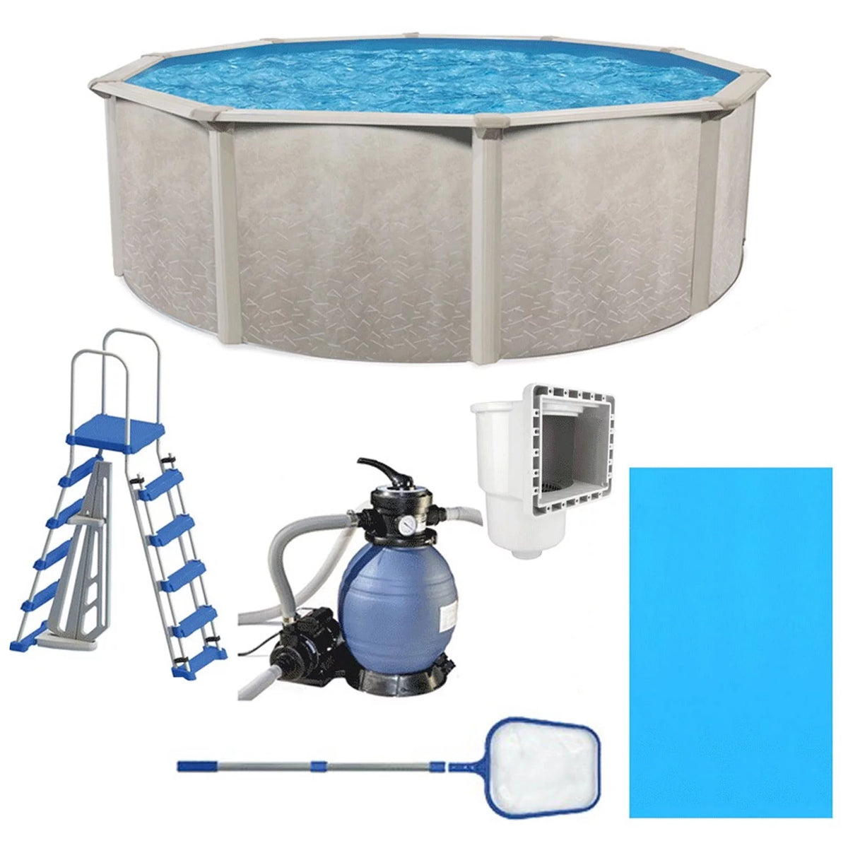 18 Foot by 52 Inch Steel Frame Above Ground Pool E66789