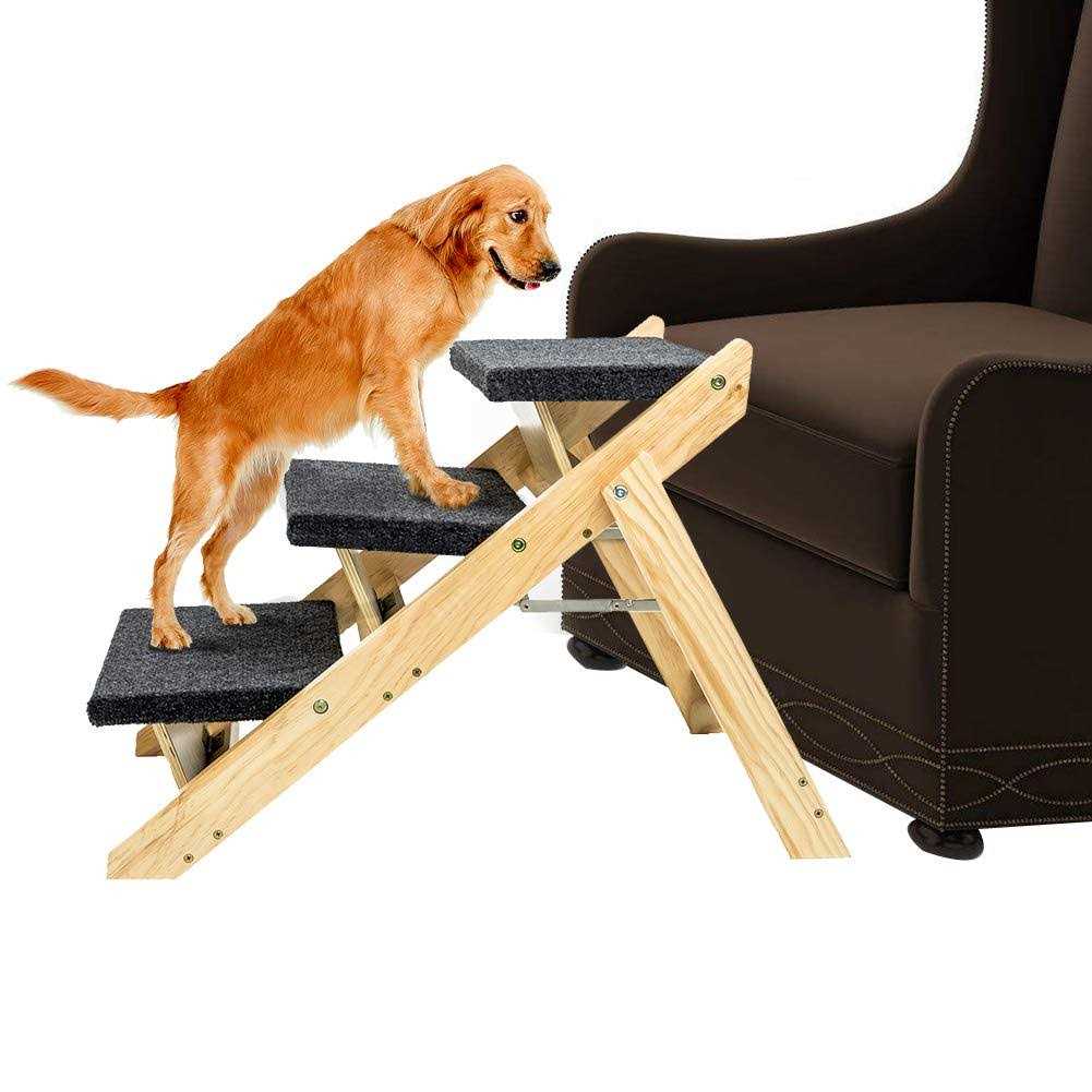 Foldable 4 Levels Wooden Pet Stairs & Ramp D8977