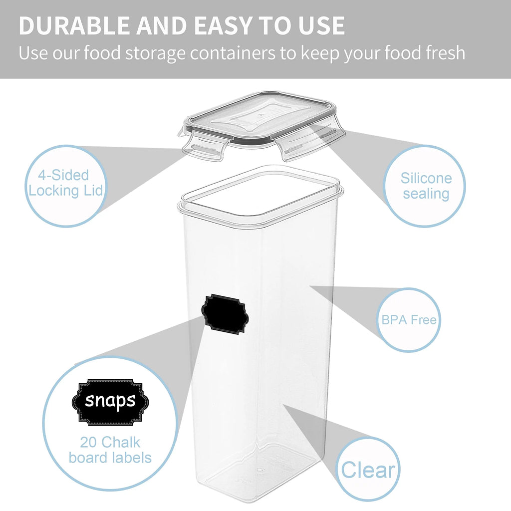 Airtight 4 PCS 2.8L BPA Free Food Storage Containers with Lids B236443