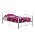 Matte White Rectangular Bed Frame Twin Size W634937