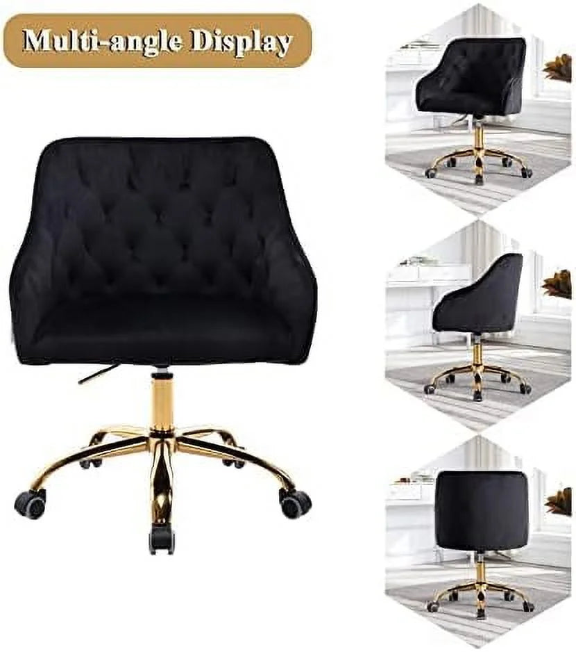 Velvet Swivel Task Chair with Adjustable Height H850850