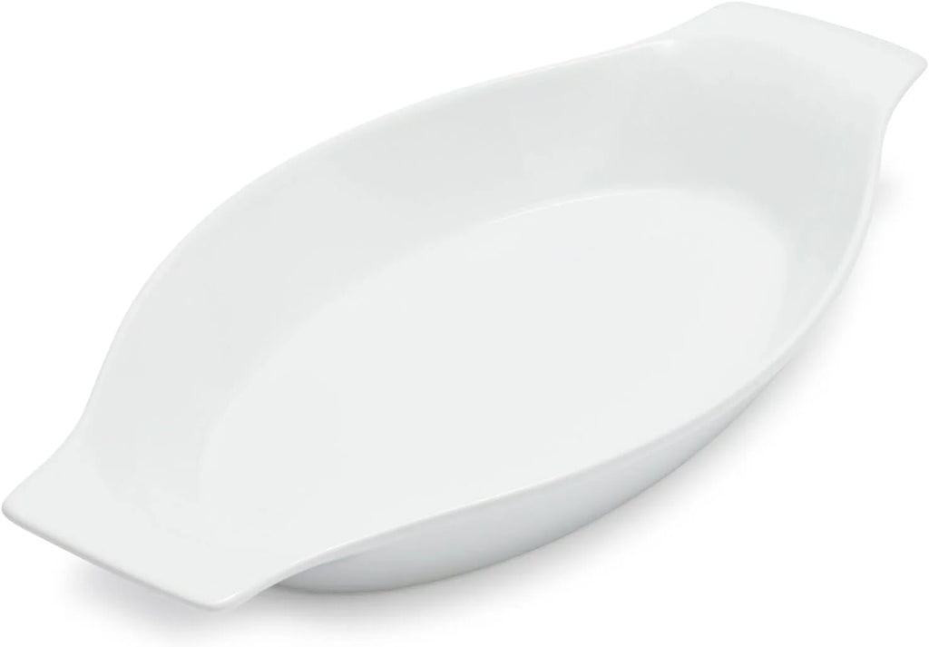 White Porcelain Oval Gratin Dish K295