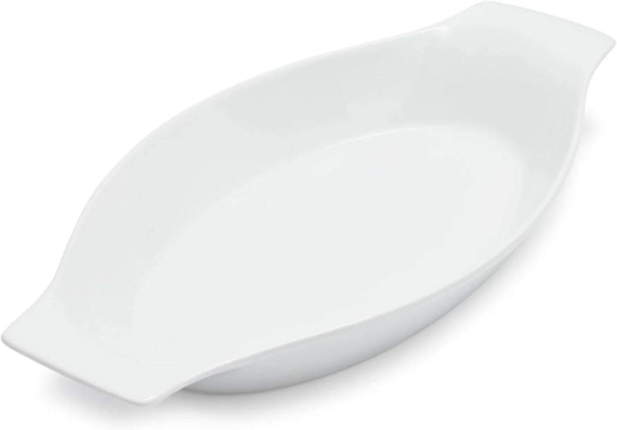 White Porcelain Oval Gratin Dish K295