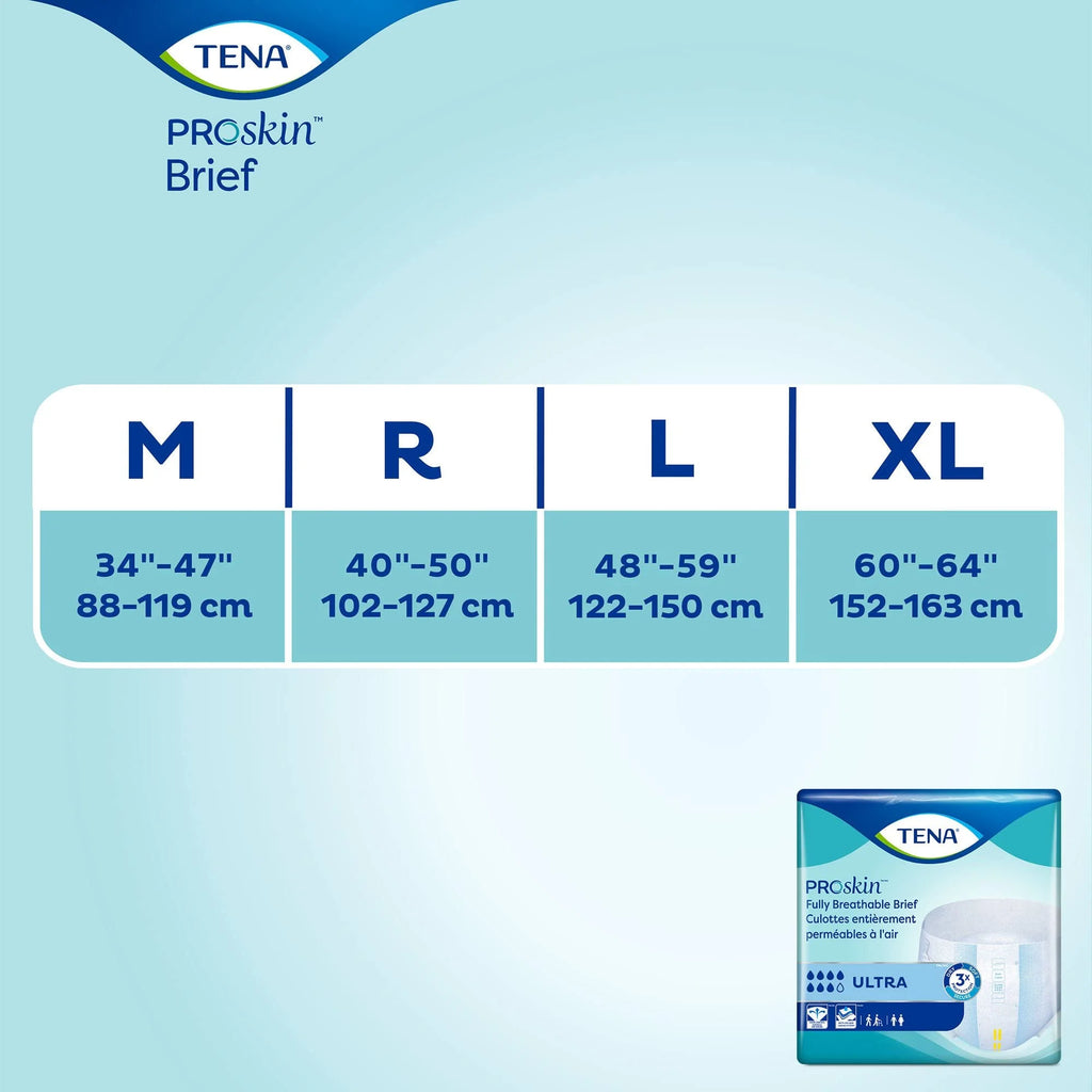 Large Disposable Absorbent Incontinence Briefs 40 Count E6815