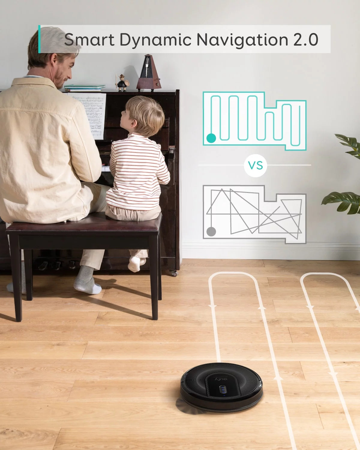 Robot Vacuum with Home Mapping, 2000Pa Suction, Wi-Fi V575