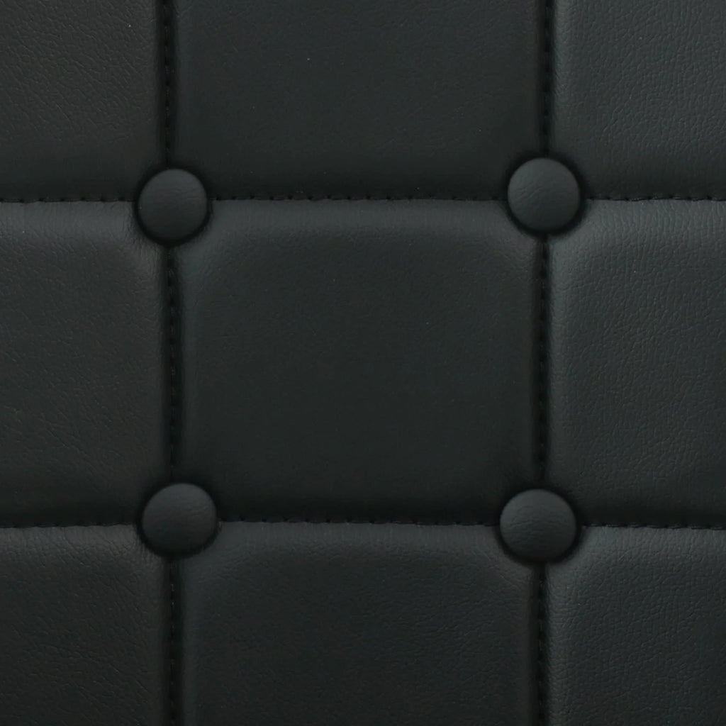 Black Faux Leather Swivel Counter Chair Set of 2 F491
