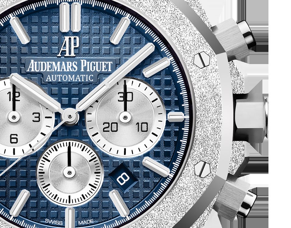 Frosted Gold Chronograph Blue Dial 41mm P917
