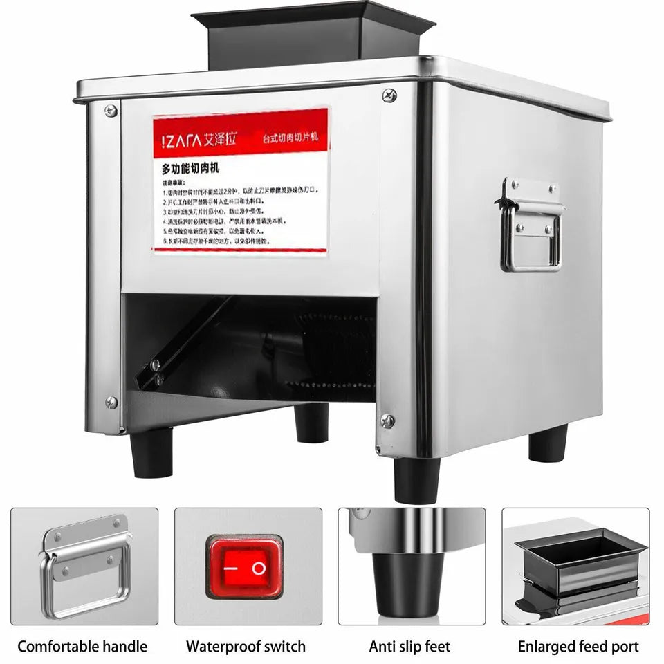 Commercial 2.5mm Electric Meat Cutter Stainless Steel V848235