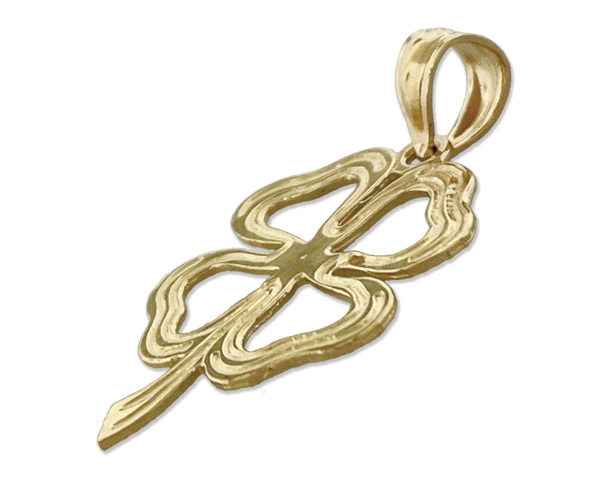 14K Gold Four Leaf Clover Charm G6158