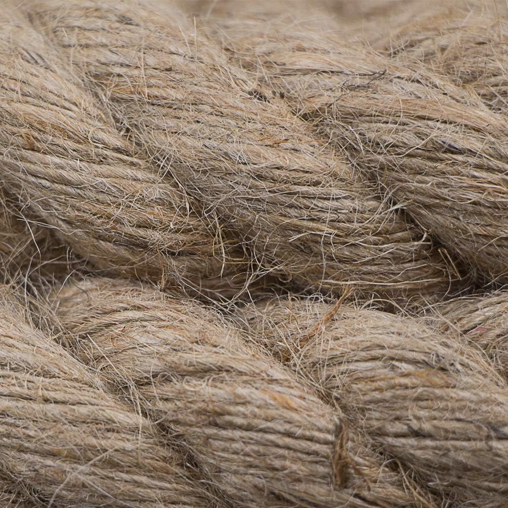 Twisted Hemp Rope for Crafts, Climbing, Anchor, Hammock, Cat Scratching Post, Tug of War, Decorate (1 inch x 96 Feet) Pack of 2 M724