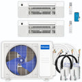 30,000 BTU 2 Zone Ceiling Cassette Ductless Air Conditioner and Heat Pump D378483