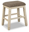 Antique White Counter Height Barstool Set of 2 O328