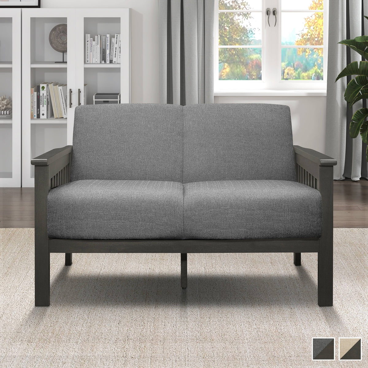 Light Brown Loveseat I926652