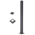 Textured Black Cable Stair Bottom Post B6292