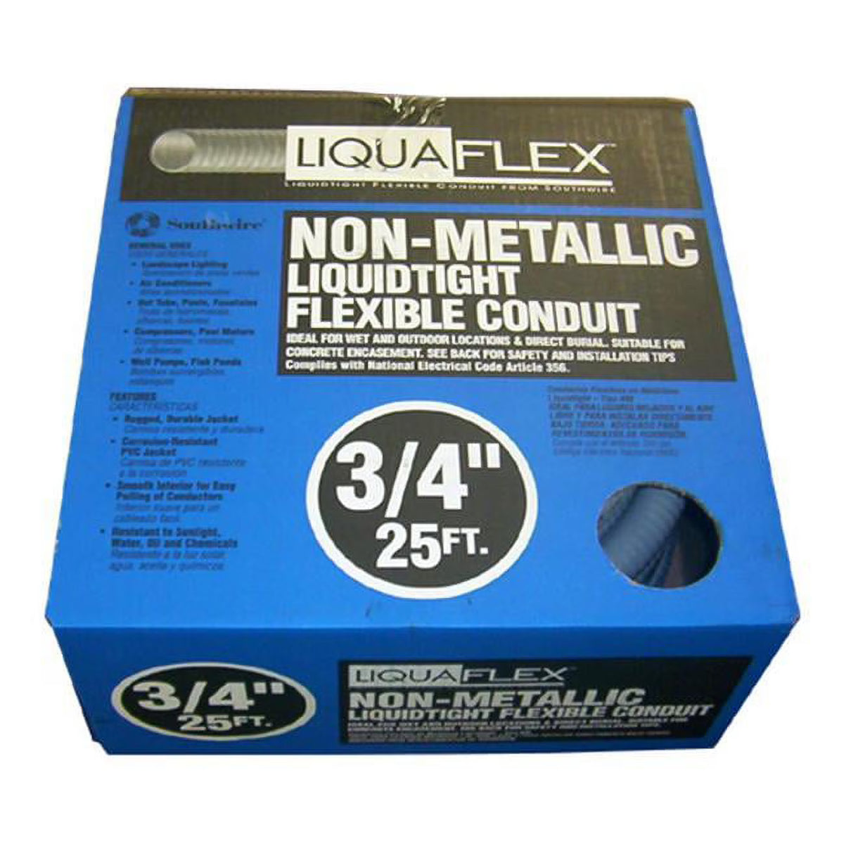 3/4" X 25' Non Metallic Liquidtight Flexible Conduit X8933
