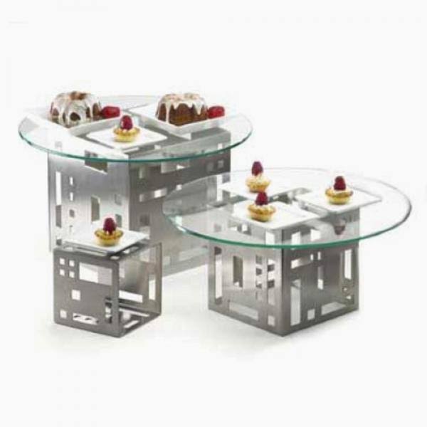 Stainless Steel Squared Cube Riser O68659