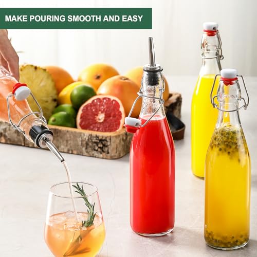 16 OZ Swing Top Glass Bottles, Set of 8 X45091