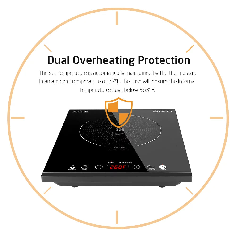 1800W Portable Induction Cooktop with Timer E9126