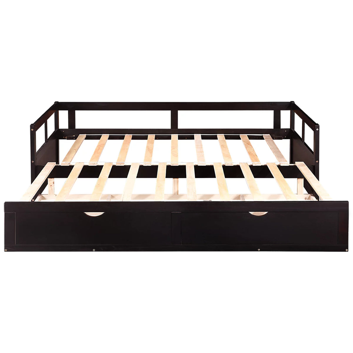 Wooden Daybed with Trundle Bed and Two Storage Drawers X31958