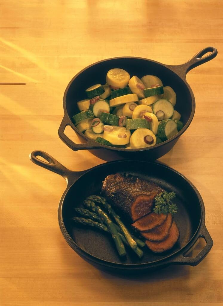 10.25 Black Cast Iron Combo Cooker Pack of 2 O10750