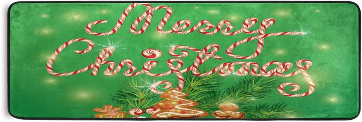 2'x6' Christmas Kitchen Runner Rug with Rubber Backing V60115