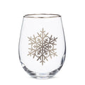 Snowflake Stemless Wine Glass F454