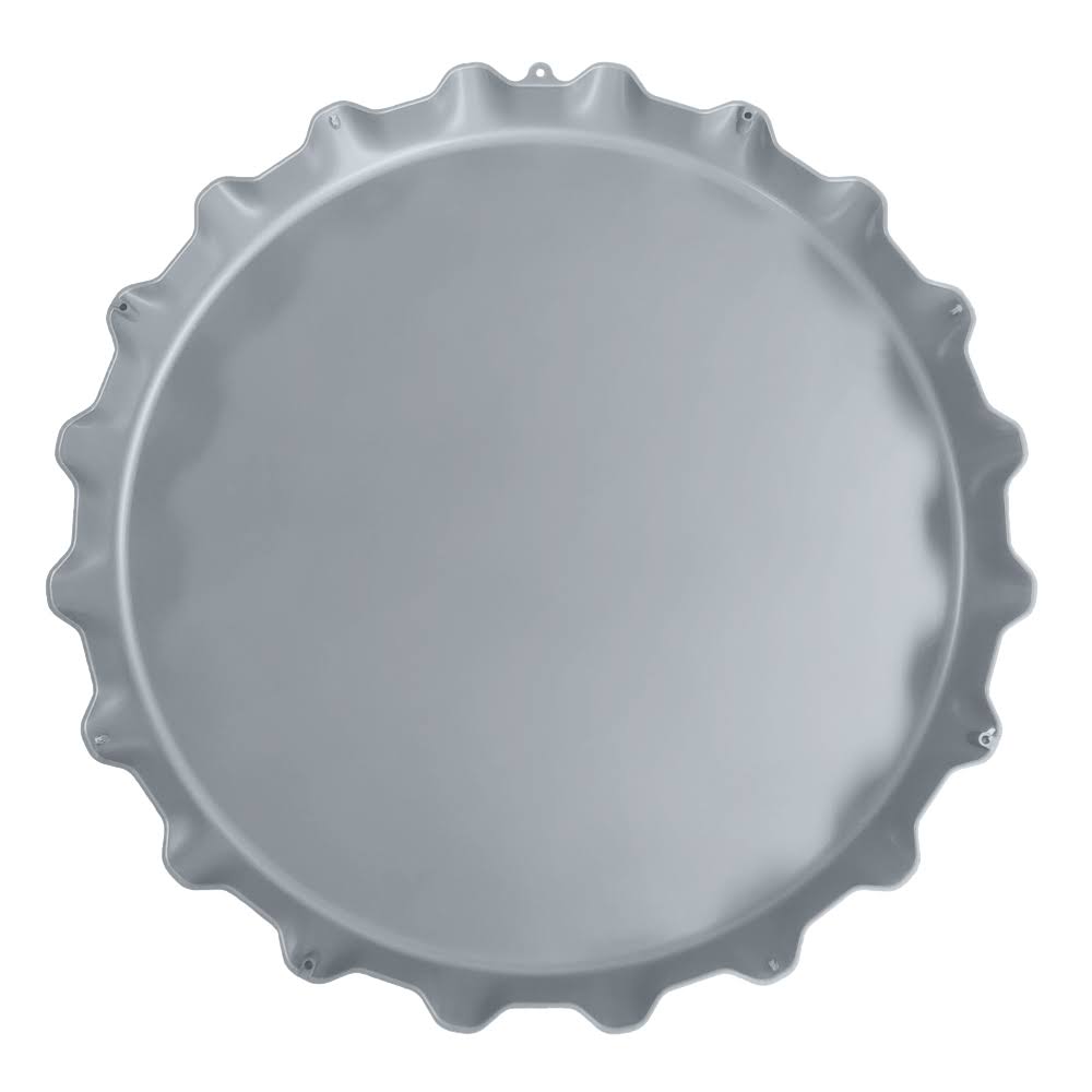 Silver Bottle Cap Wall Sign I82149