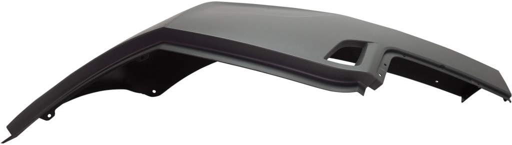 Painted Black and Silver Plastic Bumper End U718