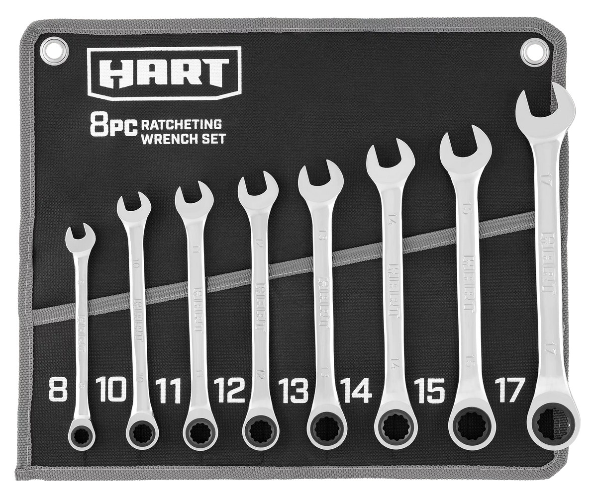 8-Piece Ratcheting Wrench Set with Tool Pouch T7467