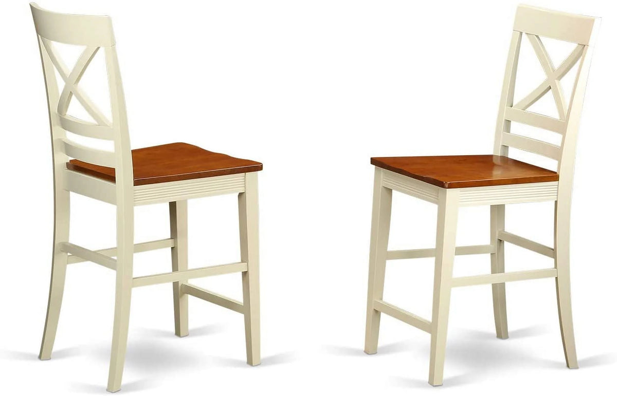 3 Piece Counter Height Set with Square Pub Table and 2 Chairs R291