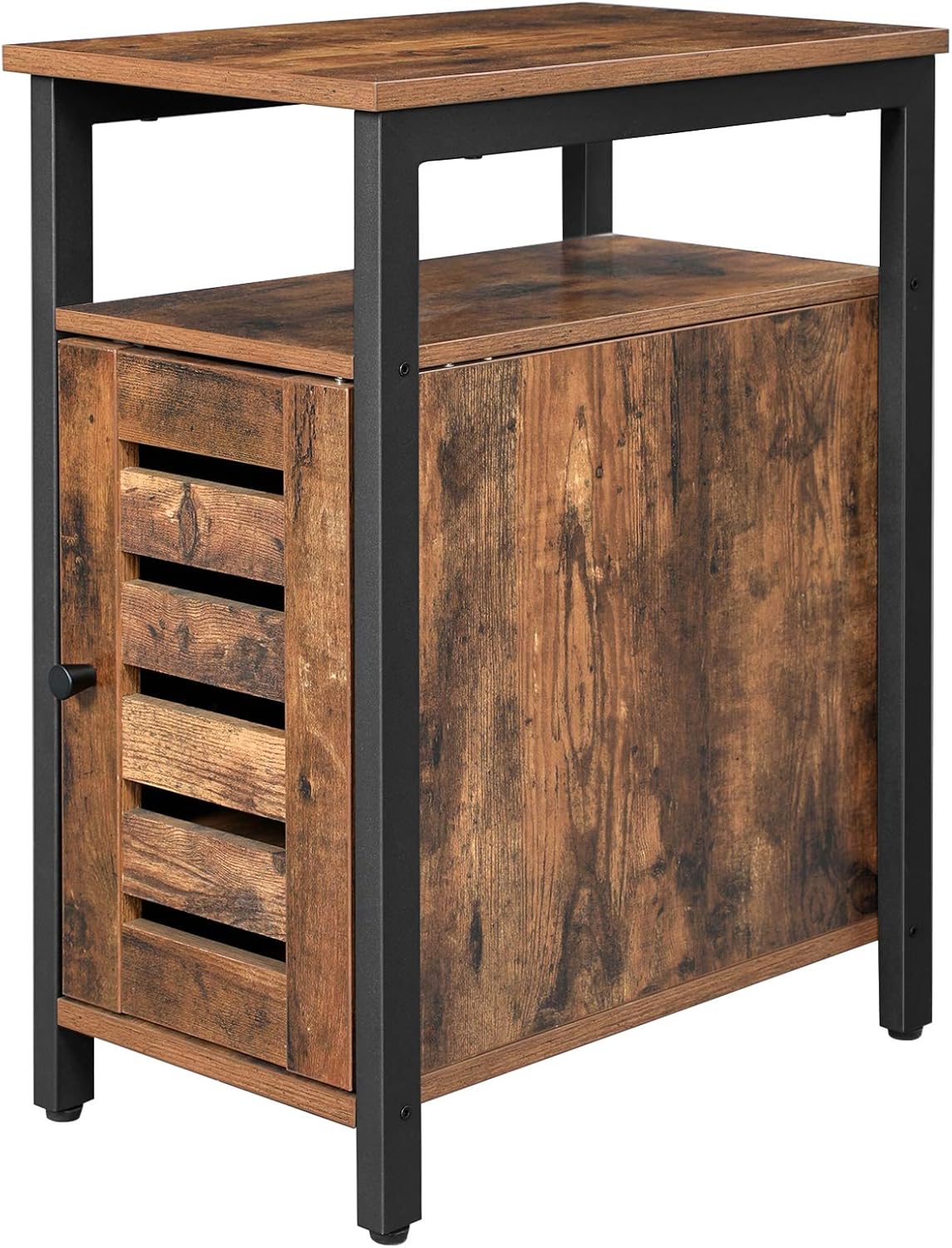 Rustic Brown Side Table with Storage Shelf G238917
