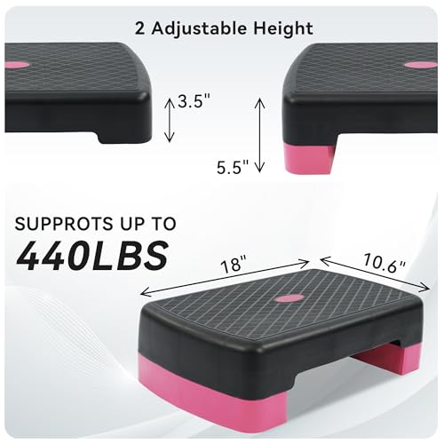 18" Aerobic Stepper with 2 Risers M745