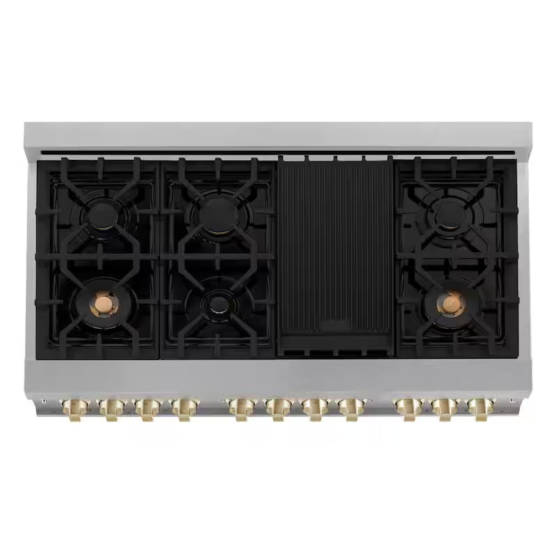 48 in. 7 Burner Double Oven Dual Fuel Range Stainless Steel S82366