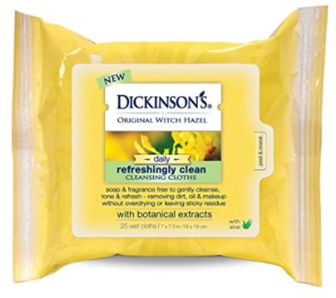 Witch Hazel Cleansing Cloths 25 Ea Pack of 3 W829