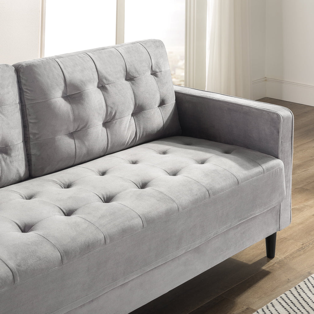 Navy Velvet Sofa Couch S349396