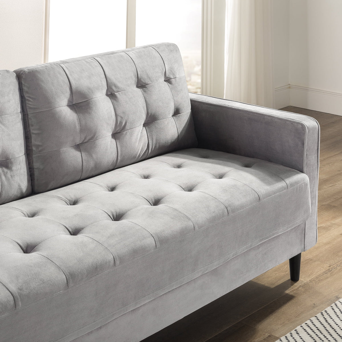 Navy Velvet Sofa Couch S349396