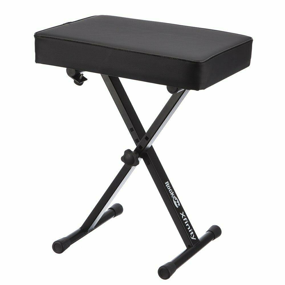 Adjustable Padded Keyboard Bench Black W96800