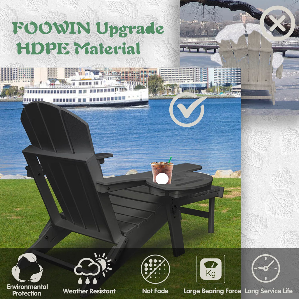 Folding Adirondack Chair with Ottoman R76304