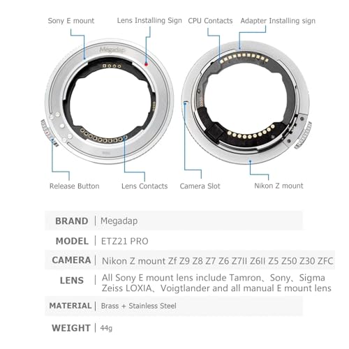 Autofocus Lens Adapter Built-in Electronic Aperture for Sony FE Lens V353